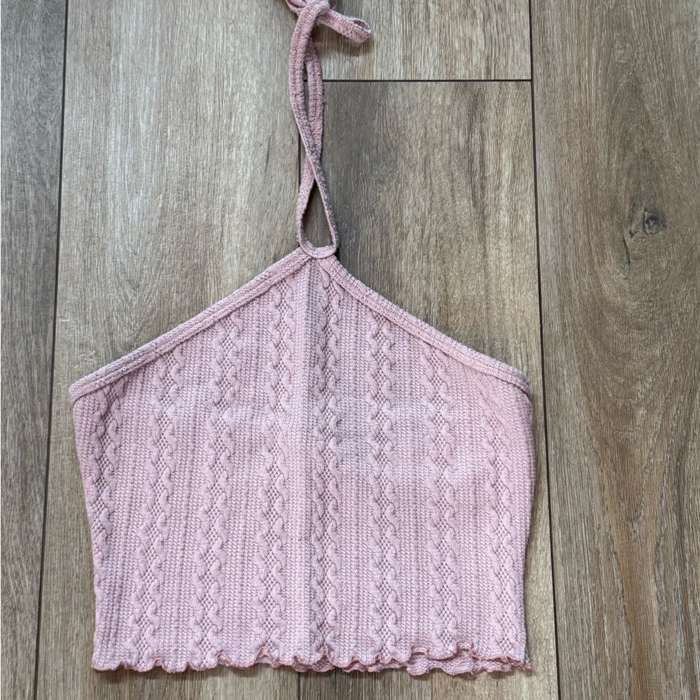 January 7 blush pink Halter Tank Top